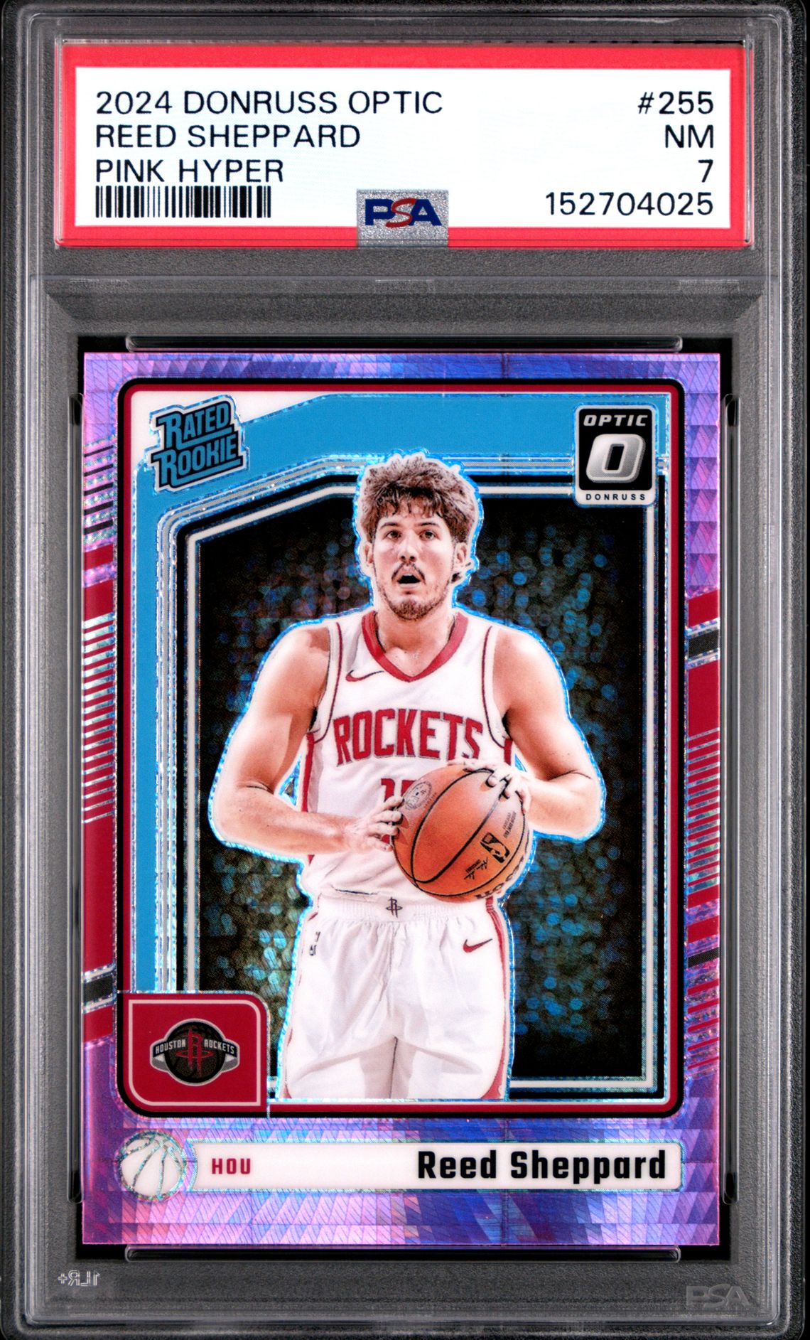 2024 Panini PANINI DONRUSS OPTIC PINK HYPER #255 Reed Sheppard front
