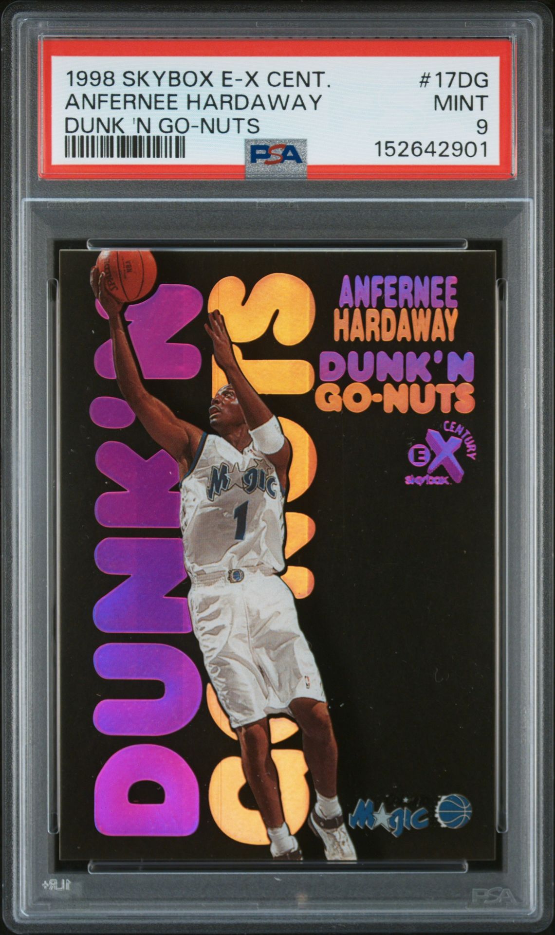 1998 SkyBox SKYBOX E-X CENTURY DUNK 'N GO-NUTS #17DG Anfernee Hardaway front