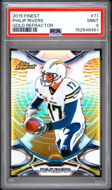 2015 Topps Topps Finest Gold Refractor #71 Philip Rivers front