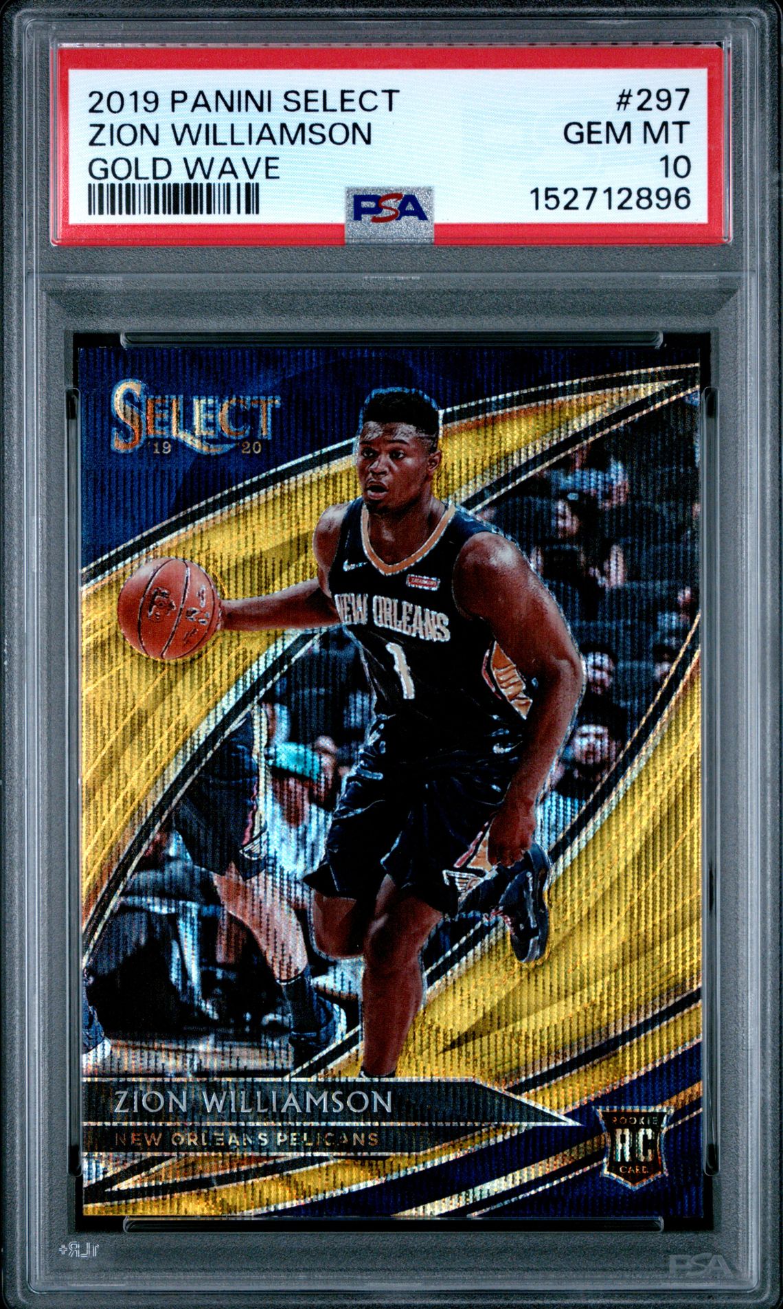 2019 Panini PANINI SELECT GOLD WAVE #297 Zion Williamson front