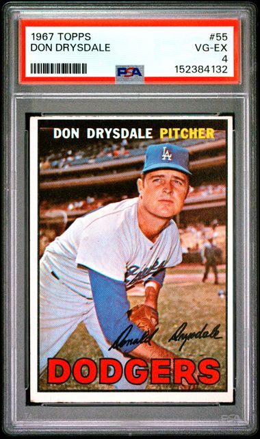1967 Topps TOPPS #55 Don Drysdale front