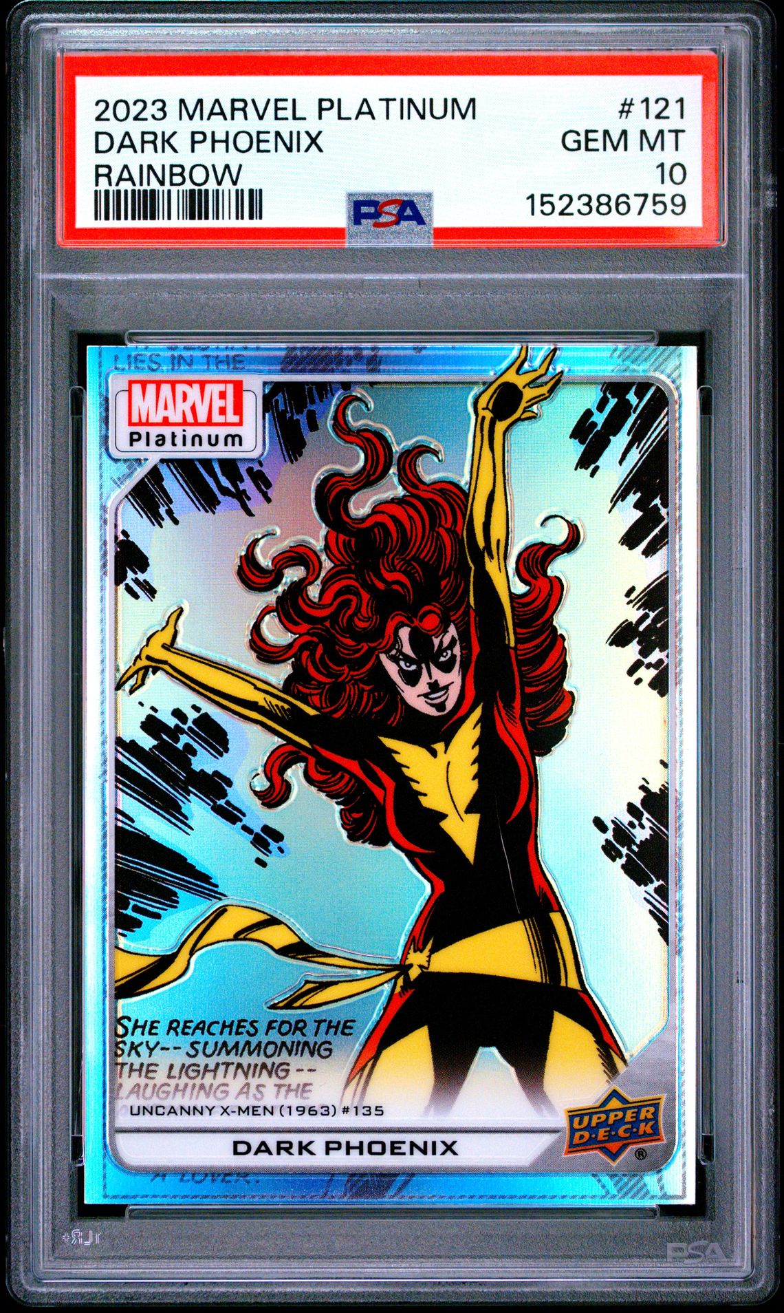 2023 Upper Deck UPPER DECK MARVEL PLATINUM RAINBOW #121 Dark Phoenix front