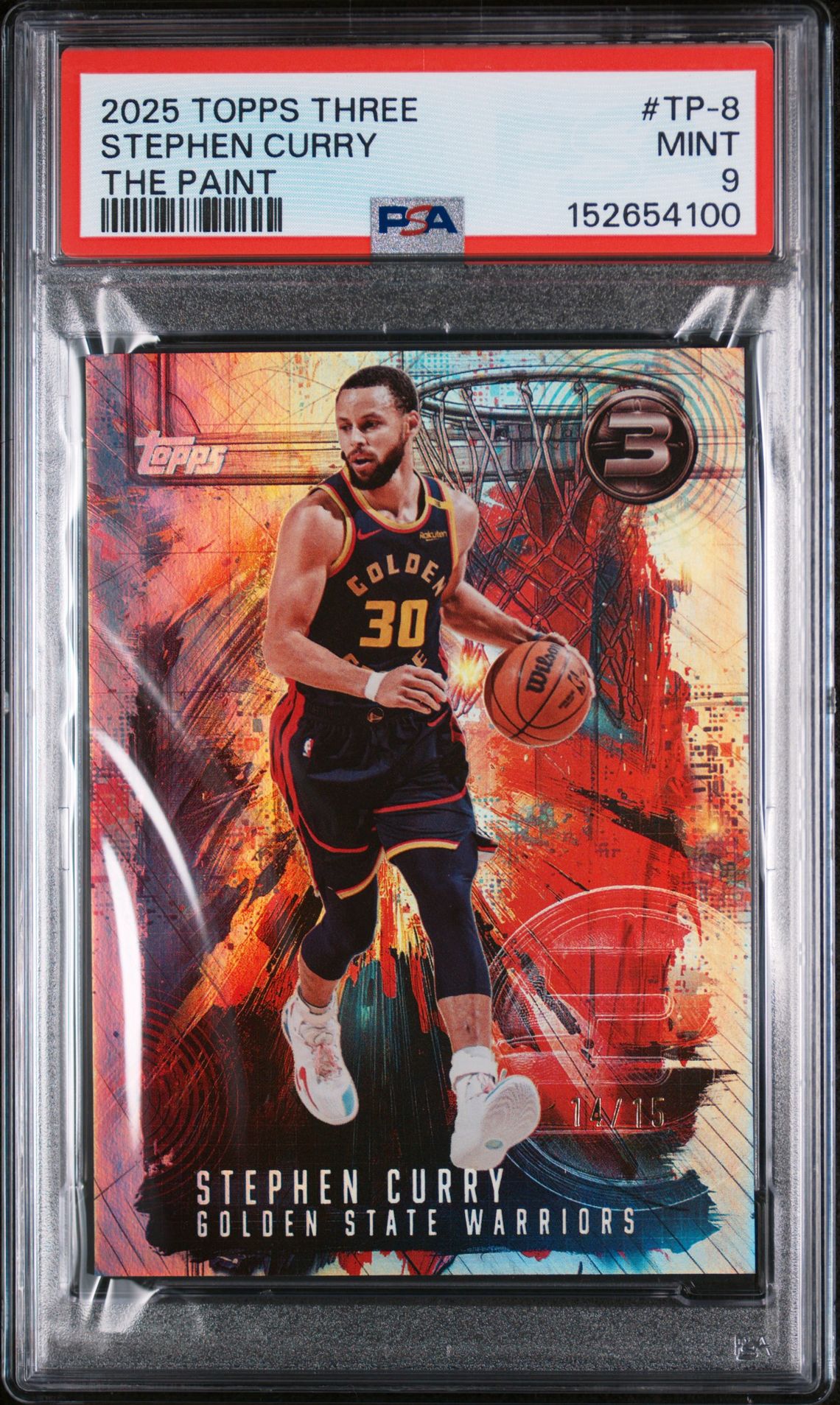 2025 Topps Three The Paint Stephen Curry #Tp-8 Mint 9 front