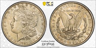 1884 $1 AU58