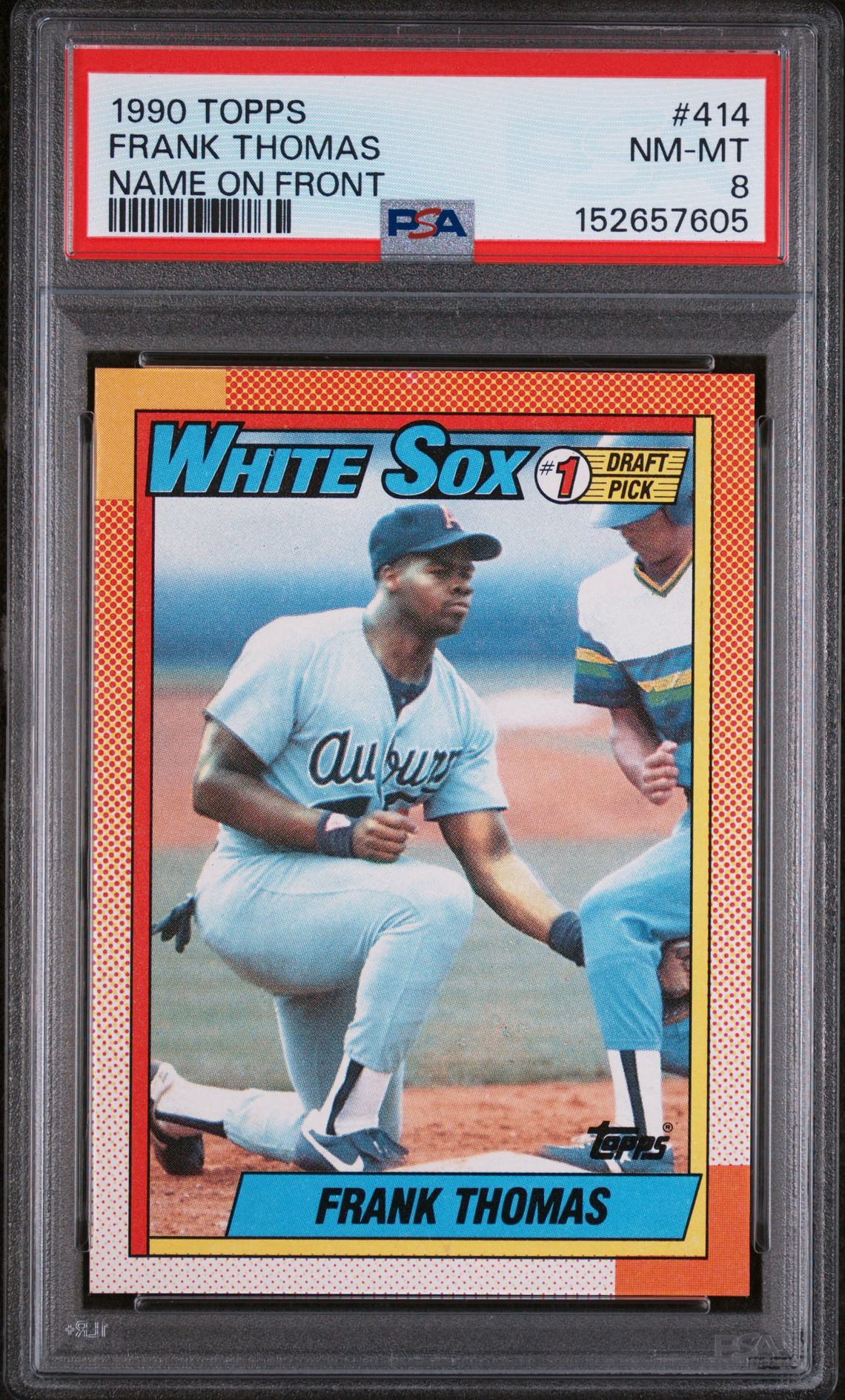 1990 Topps TOPPS NAME ON FRONT #414 Frank Thomas front