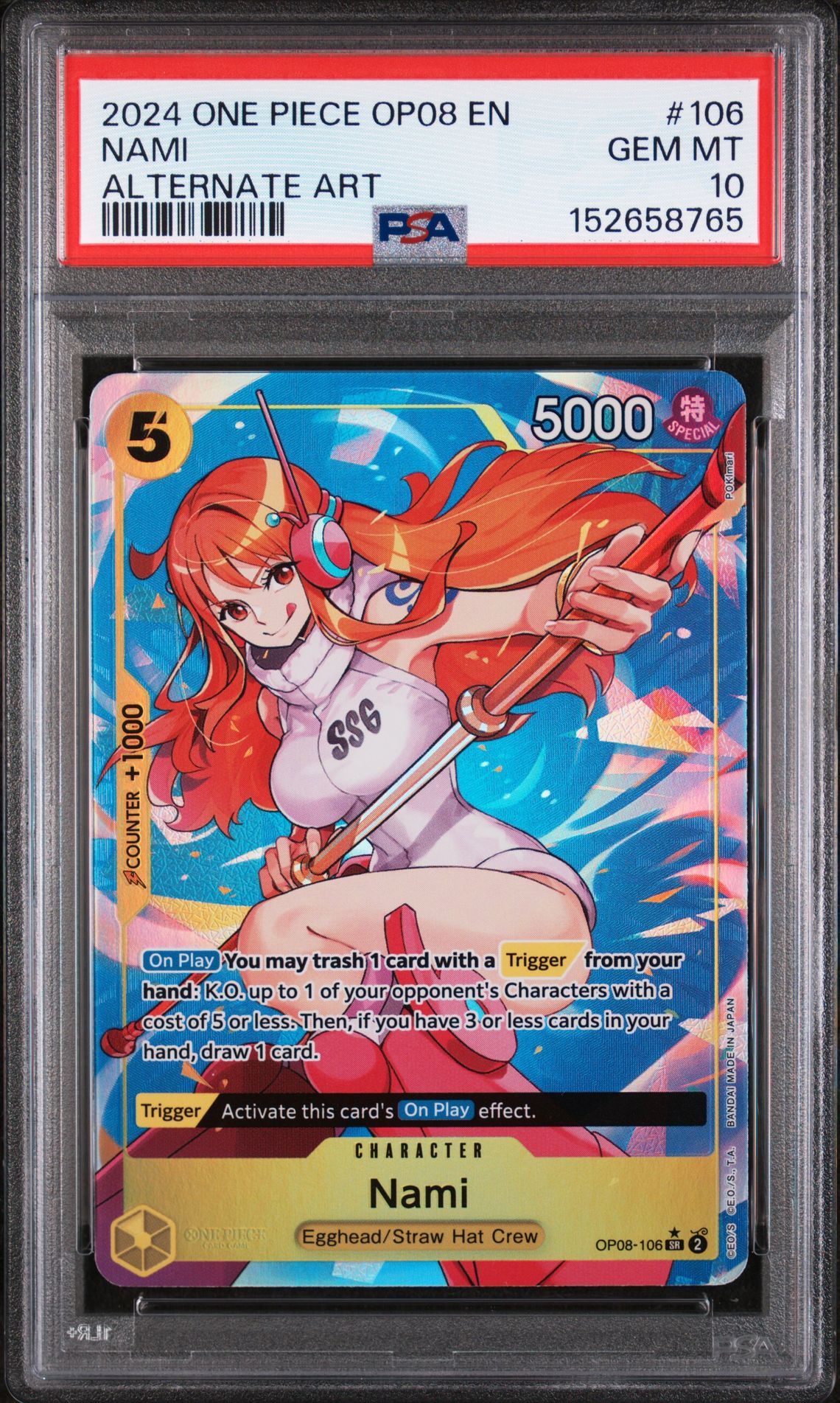 2024 One Piece ONE PIECE OP08-TWO LEGENDS ALTERNATE ART #106 Nami front