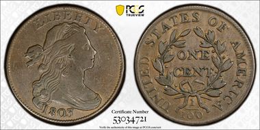 1803 1C Small Date, Large Fraction VF30BN