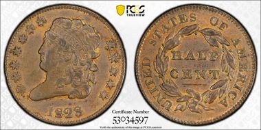 1828 1/2C 12 Stars N1BN