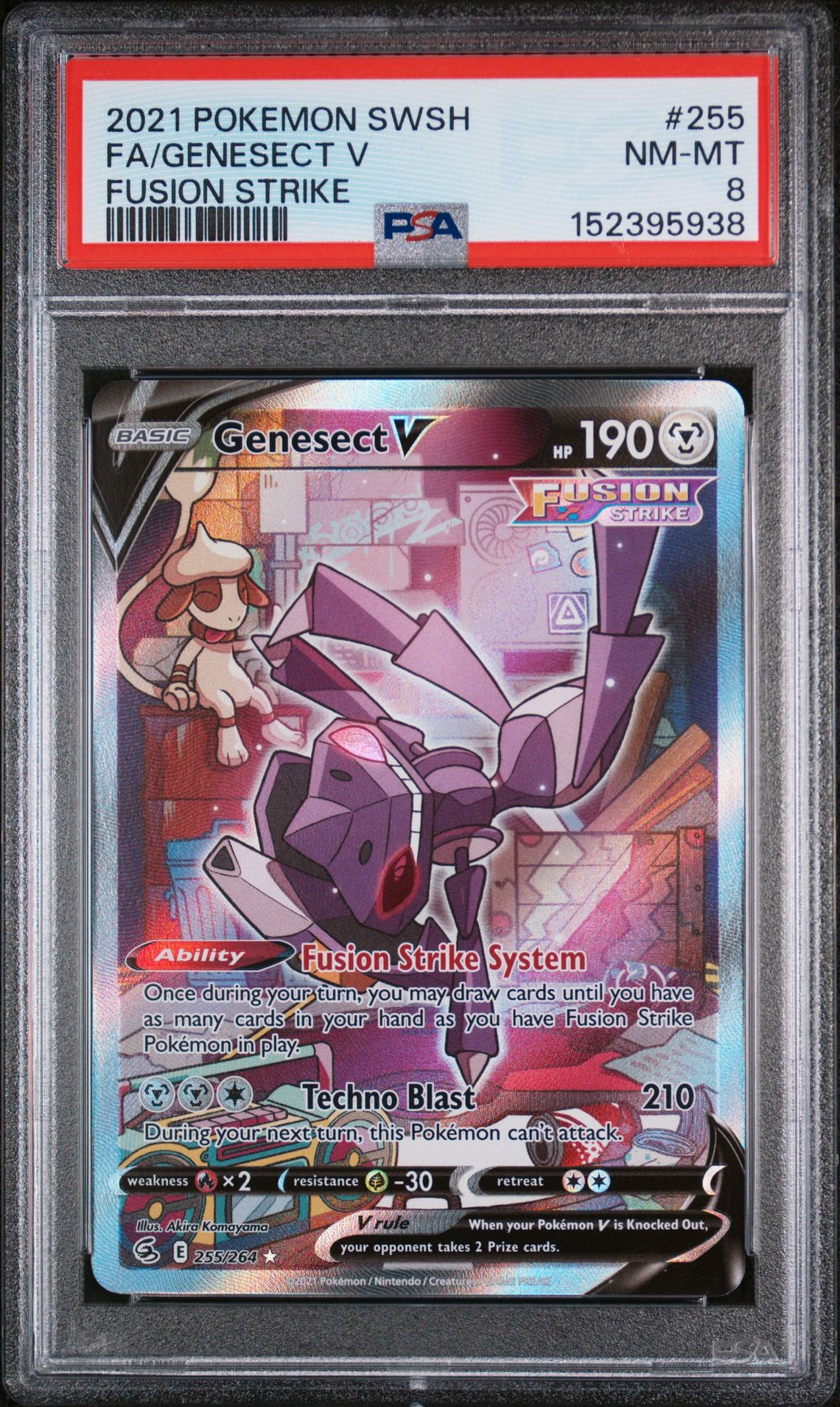 2021 Pokemon POKEMON SWORD & SHIELD FUSION STRIKE #255 Fa/Genesect V front
