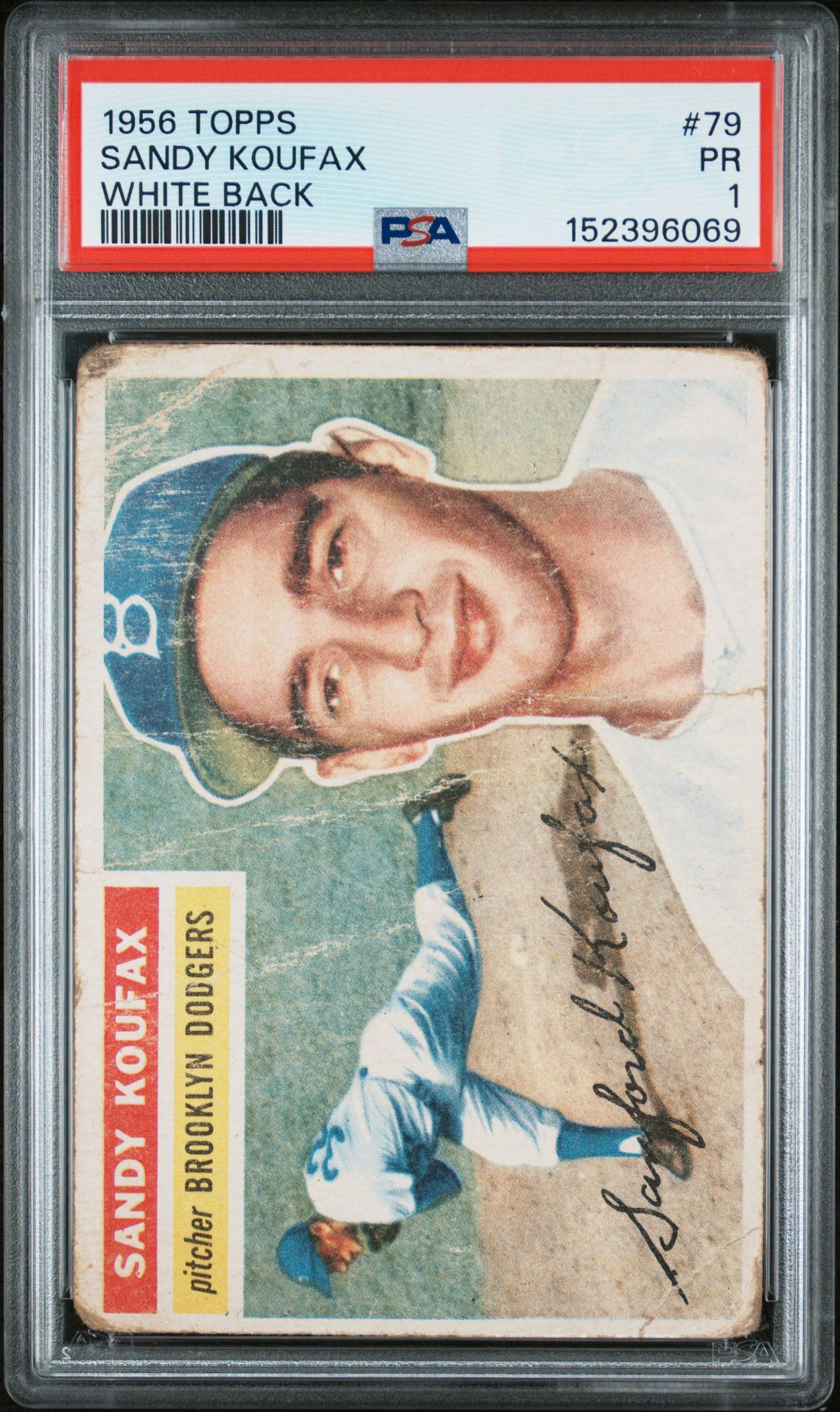 1956 Topps White #79 Sandy Koufax front