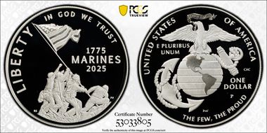 2025-P $1 USMC - 250th Anniversary PR69DCAM