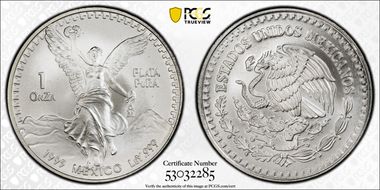 1995-Mo Onza Libertad Ag MS69