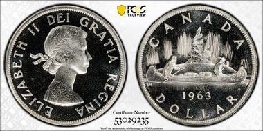 1963 S$1 PL67CAM