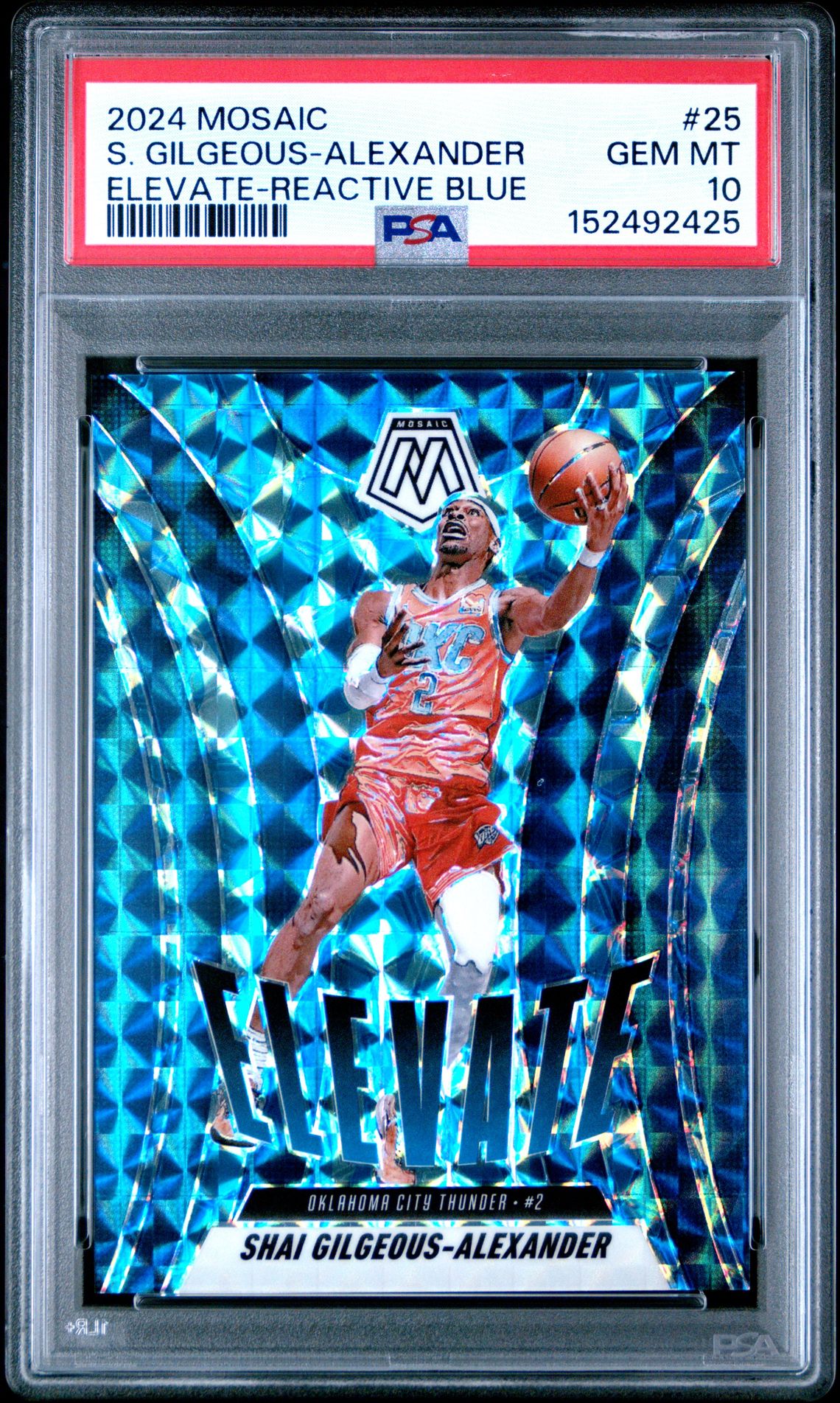 2024 Panini PANINI MOSAIC ELEVATE REACTIVE BLUE #25 S. Gilgeous-Alexander front