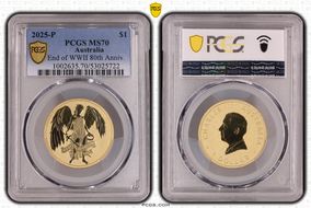 2025-P $1 End of WWII 80th Anniv. MS70