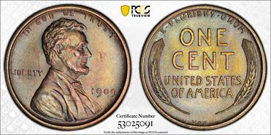 1909 VDB 1C MS65BN