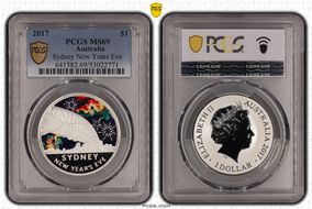 2017 $1 Sydney New Years Eve MS69