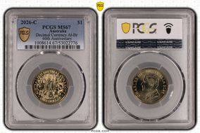 2026-C $1 Decimal Currency AlBr 60th Anniversary MS67