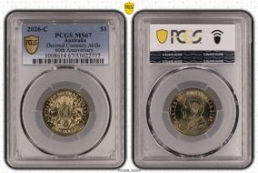 2026-C $1 Decimal Currency AlBr 60th Anniversary MS67
