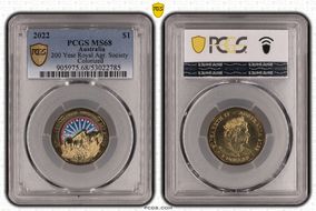 2022 $1 200 Year Royal Agr. Society Colorized MS68