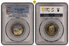 2022 $1 200 Year Royal Agr. Society Colorized MS68