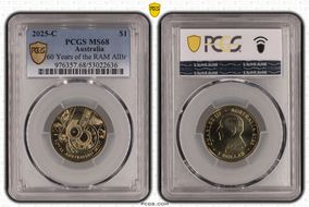 2025-C $1 60 Years of the RAM AlBr MS68
