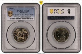 2025-C $1 60 Years of the RAM AlBr MS68