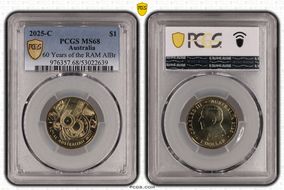 2025-C $1 60 Years of the RAM AlBr MS68