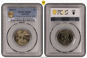 2025-C $1 60 Years of the RAM AlBr MS68