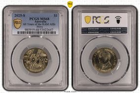 2025-S $1 60 Years of the RAM AlBr Privy MS68