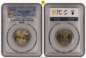 2025-B $1 60 Years of the RAM AlBr Privy MS68