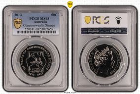 2013 50C Commonwealth Stamps MS68