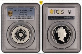 1989 50C Jubilee Ag PR70DCAM