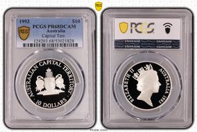 1993 $10 Capital Terr. PR68DCAM