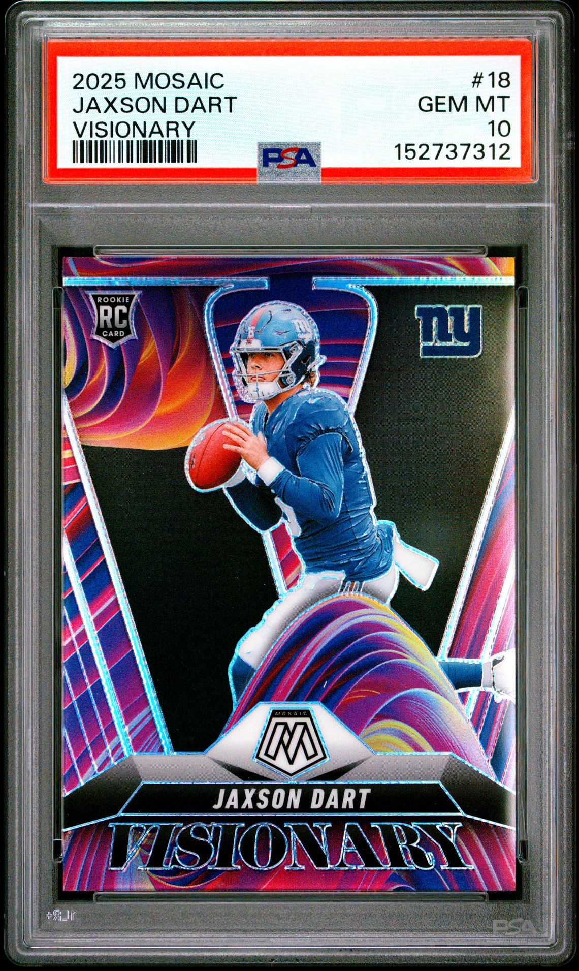 2025 Panini PANINI MOSAIC VISIONARY #18 Jaxson Dart front
