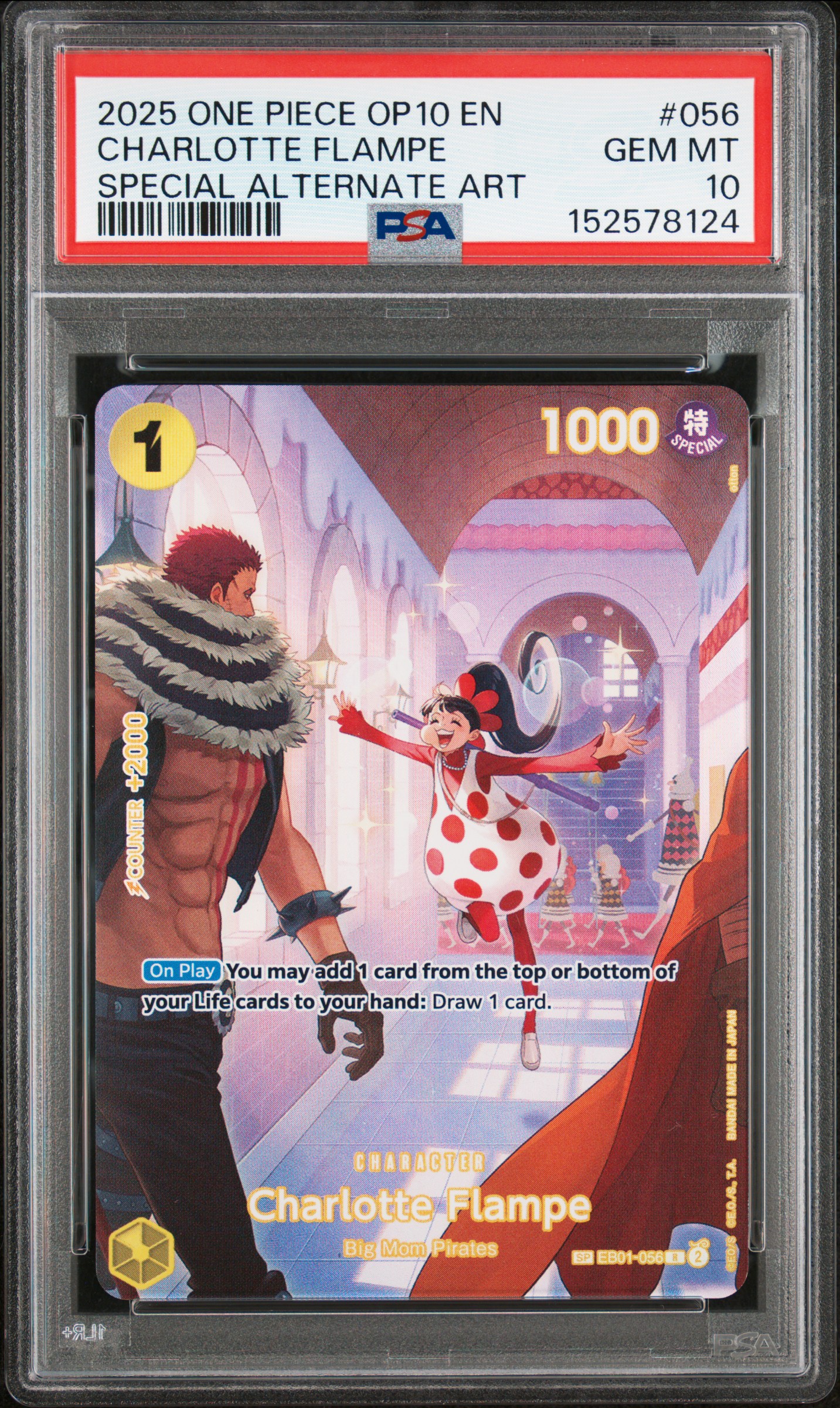 2025 #056 Charlotte Flampe PSA 10 One Piece OP10-Royal Blood