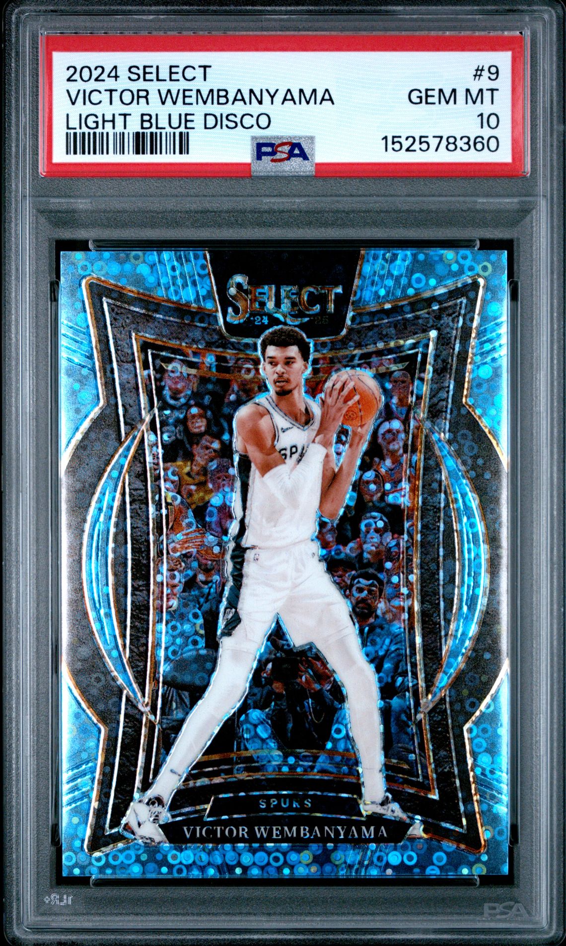 2024 Panini PANINI SELECT LIGHT BLUE DISCO #9 Victor Wembanyama front