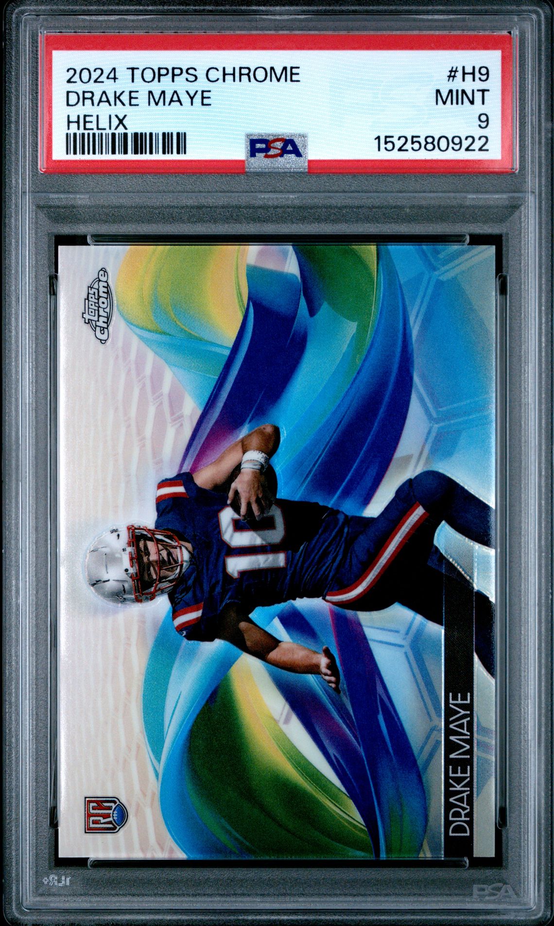 2024 Topps Chrome TOPPS CHROME HELIX #H9 Drake Maye front