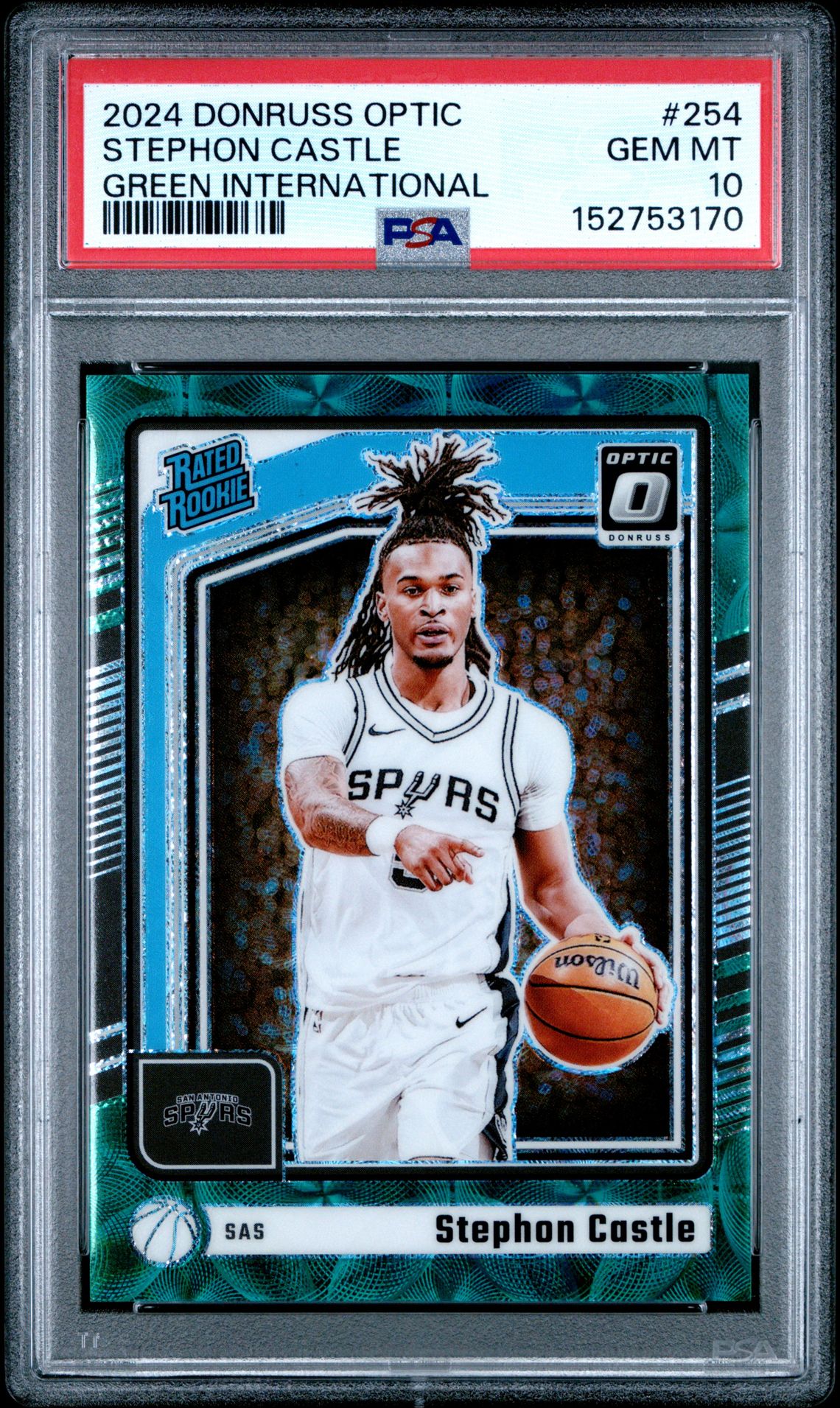 2024 Panini PANINI DONRUSS OPTIC Green #254 Stephon Castle front
