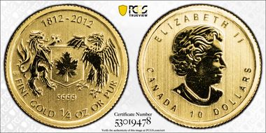 2012 $10 War of 1812 MS69