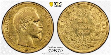 1859-BB 20 Fr Gad-1061 F-531 AU50