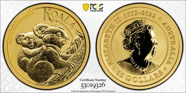 2023-P $15 Koala Gold MS70