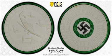 (1941) Medal  Scheuch-1877v Munchen White Porcelain MS65