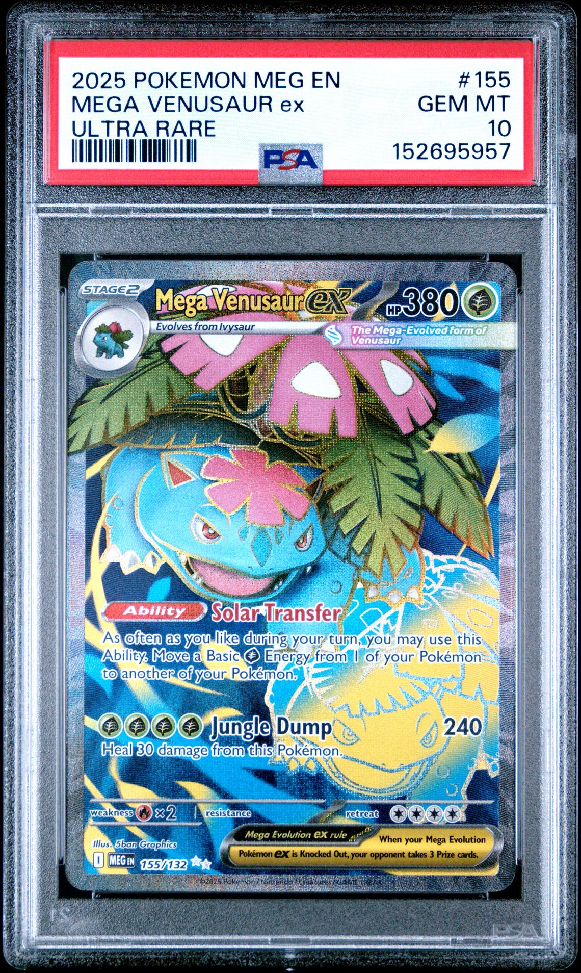 2025 Pokemon ULTRA RARE #155 Mega Venusaur EX front