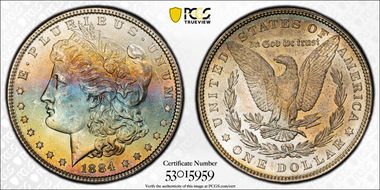 1884 $1 MS64