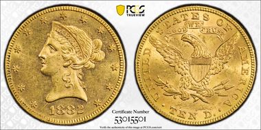 1882 $10 MS61
