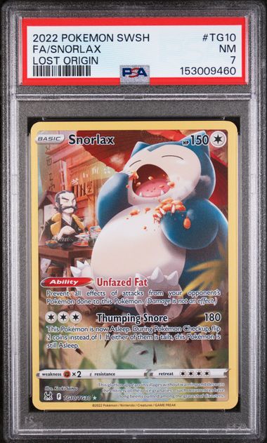2022 Pokemon Lost Origin Full Art #TG10 Snorlax front