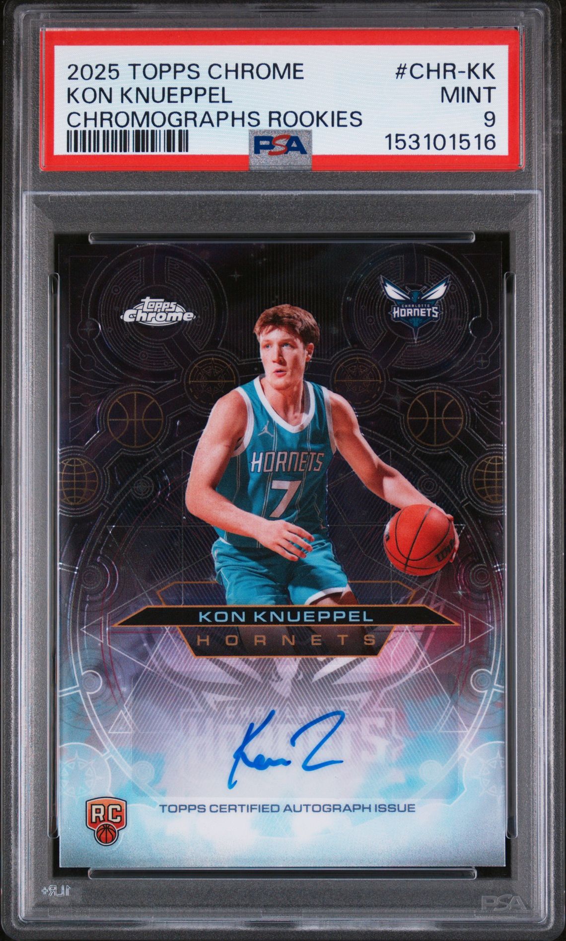 2025 Topps TOPPS CHROME CHROMOGRAPHS ROOKIES ACTIVATORS-REFRACTOR #CHR-KK Kon Knueppel front