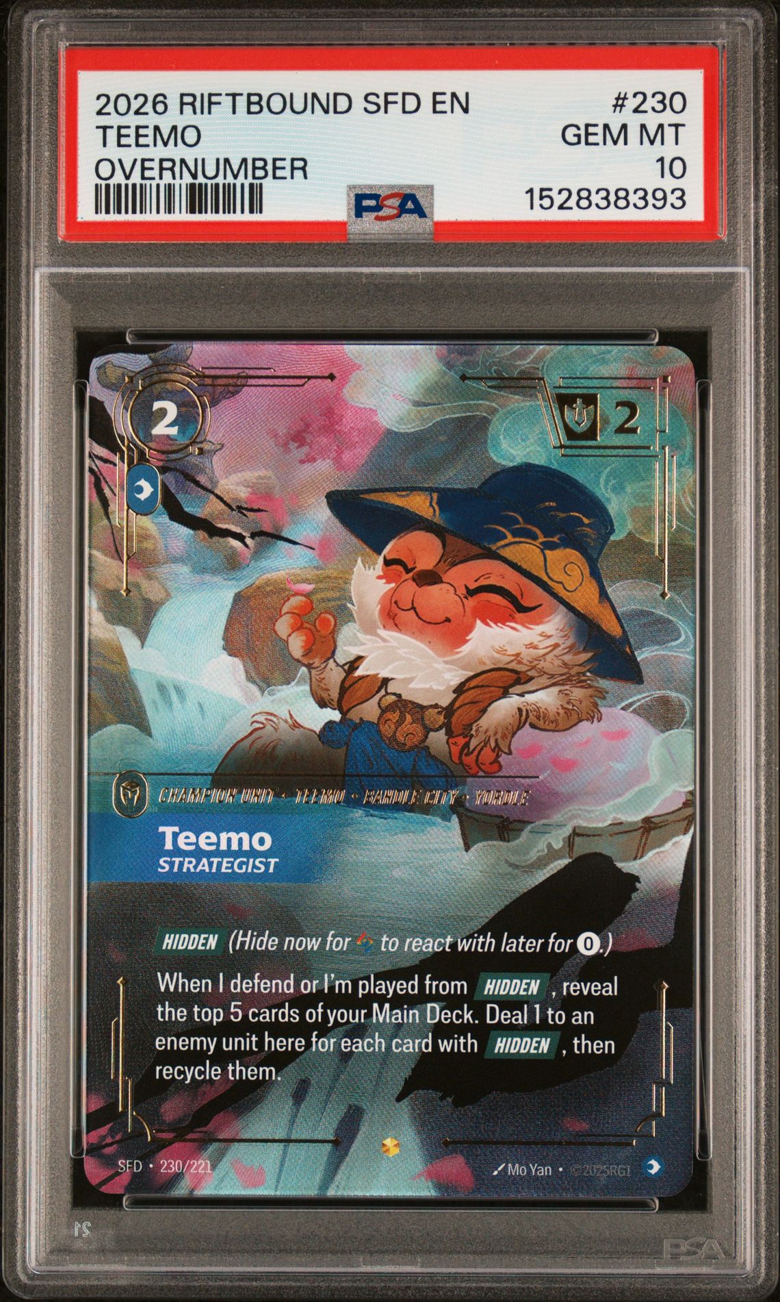 2026 RIFTBOUND: LEAGUE OF LEGENDS SFD-SPIRITFORGED OVERNUMBER #230 Teemo front