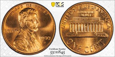 1980-D 1C MS65RD